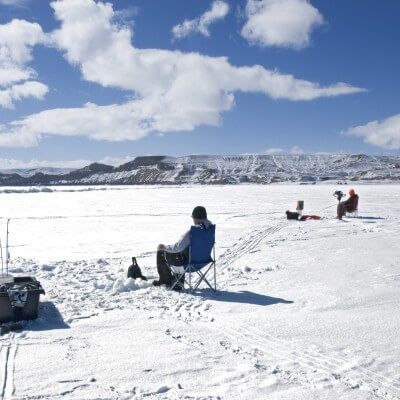 Ice fishing in Sweetwater County