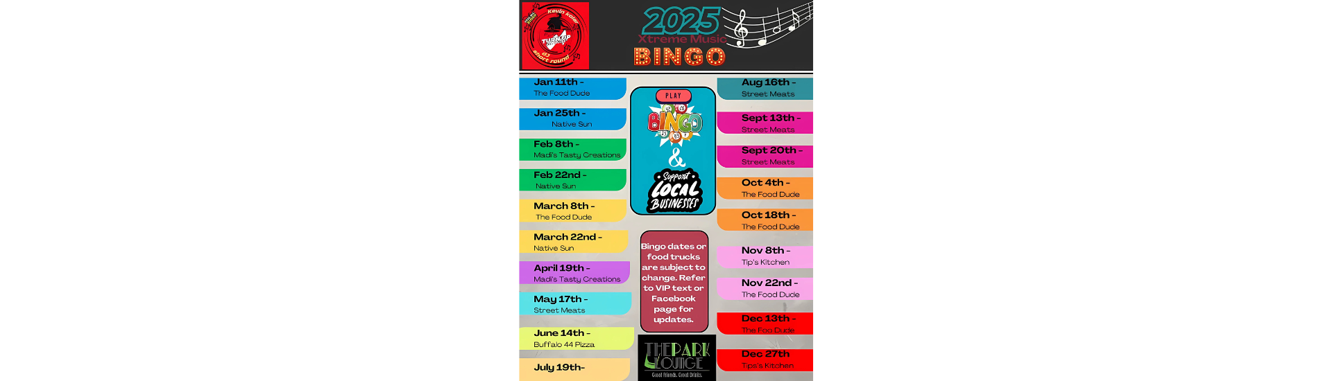 Xtreme Bingo at the Park Lounge