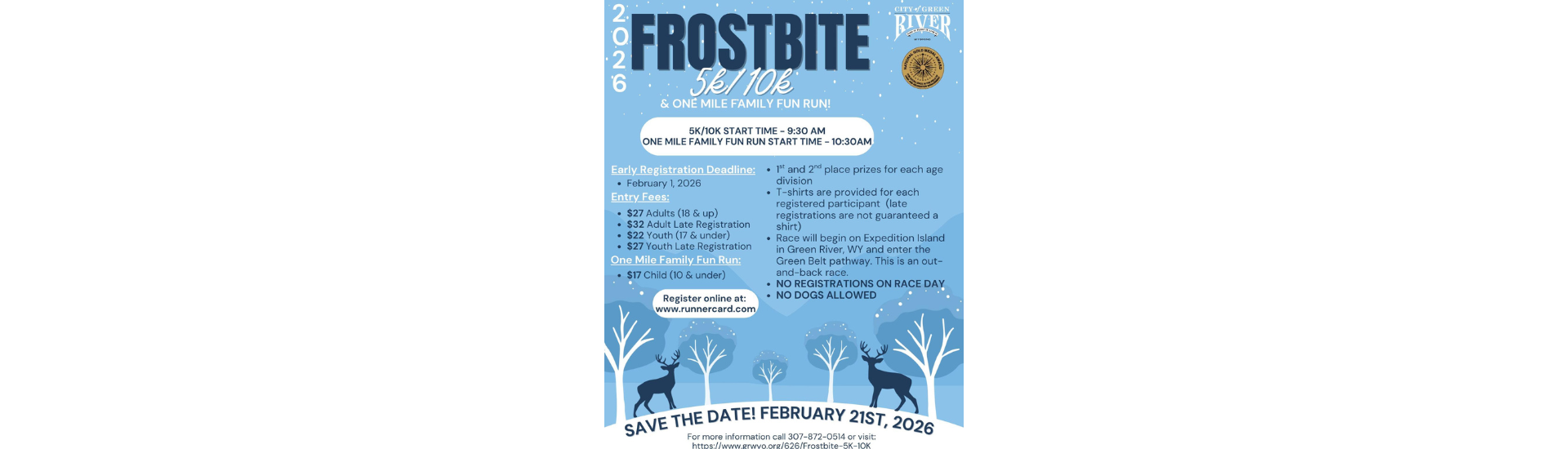 Frostbite 5K/10K & One Mile Family Fun Run