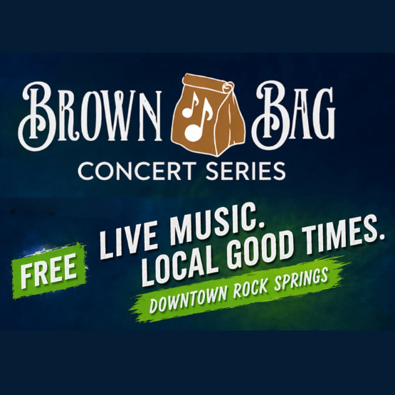 Brown Bag Concert Series logo with text: 